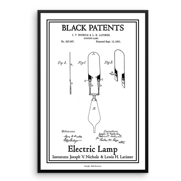 Electric Lamp - Black-Patents.com