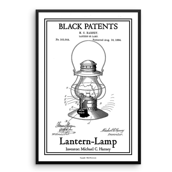 Lantern Lamp - Black-Patents.com