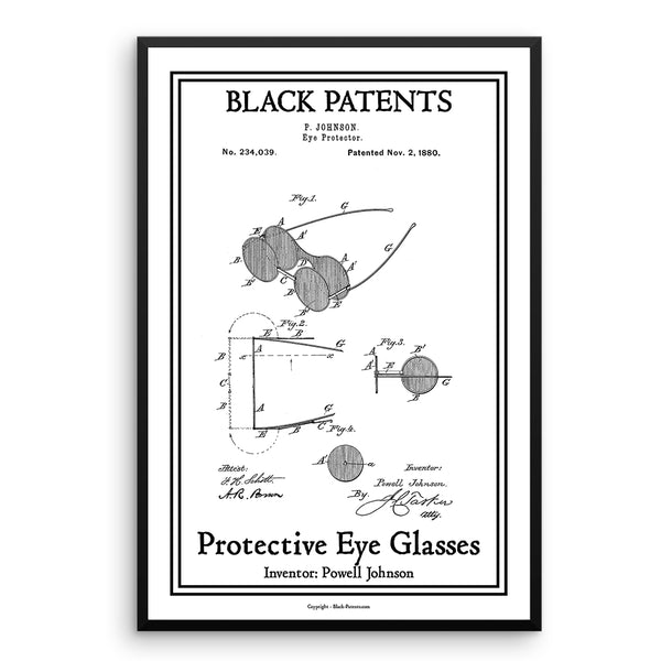 Protective Eye Glasses - Black-Patents.com