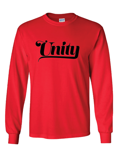 Red and Black Black-Patents Unity Long Sleeve T-shirt celebrating the 46th Presidential Inauguration for Presidential Joe Biden and Kamala Harris